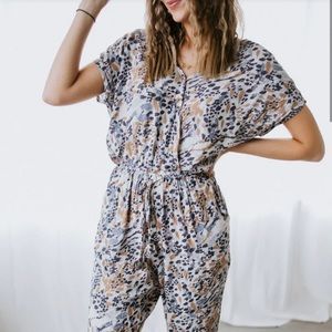 Viviana Abstract Print Jumpsuit (Small)